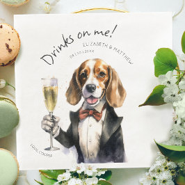Aardige Beagle Ober Aquarel Aanpasbaar Servet