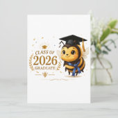 Aardige Bij Afgestudeerde Klas van 2026. Kaart (Staand voorkant)