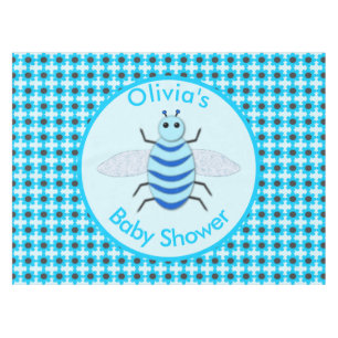 Aardige blauwe baby bijen jongetje custom baby sho tafelkleed