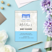 Aardige blauwe babyshower uitnodiging - Aanpasbaar (Insitu (Huwelijk))