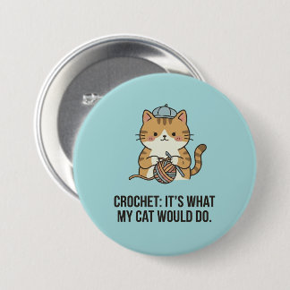 Aardige Blauwe Hoed Garentbal Citaat Ontwerp Beric Ronde Button 7,6 Cm