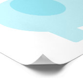 Aardige Blauwe Olifant en Vogel Poster (Hoek)