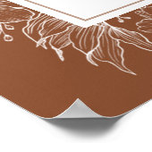 Aardige Boho Botanische Terracotta bruiloft Welkom Poster (Hoek)