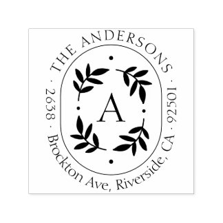 Aardige botanische eerste familienaam adres zelfinktende stempel