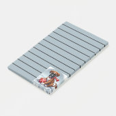Aardige Boxer Puppy in Besneeuwde Landschap Post-it® Notes (Schuin)