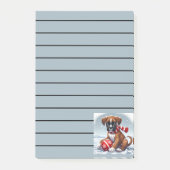 Aardige Boxer Puppy in Besneeuwde Landschap Post-it® Notes (Voorkant)