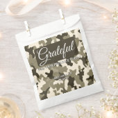 Aardige Browns & Tans Camouflage Dankbaar Bedankzakje (Geknipt)