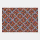 Aardige browsen en blauw modderkleding inpakpapier vel (Voorkant 3)