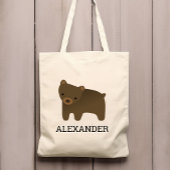 Aardige Bruine Beer Kinderen Gepersonaliseerd Tote Bag