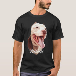 Aardige bruine pitbull-hondenkop t-shirt