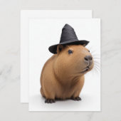 Aardige Capybara Heks Feestdagenkaart (Voorkant / Achterkant)