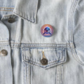 Aardige Cartoon Dolfijn Ronde Button 3,2 Cm (In situ)