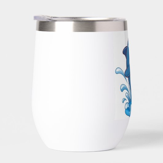 "Aardige Cartoon Dolfijn Spat in Vreugde" (Rechts)