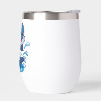 "Aardige Cartoon Dolfijn Spat in Vreugde"