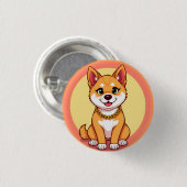 Aardige Cartoon Puppy Ronde Button 3,2 Cm (Voorkant /achterkant)