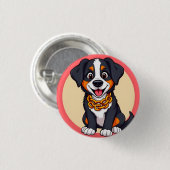 Aardige Cartoon Puppy Ronde Button 3,2 Cm (Voorkant /achterkant)
