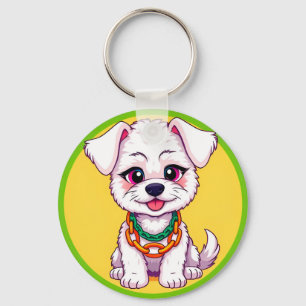 Aardige Cartoon Puppy Sleutelhanger