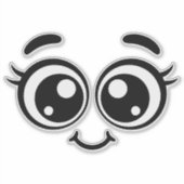 Aardige cartoon voor autospiegel sticker (Voorkant)