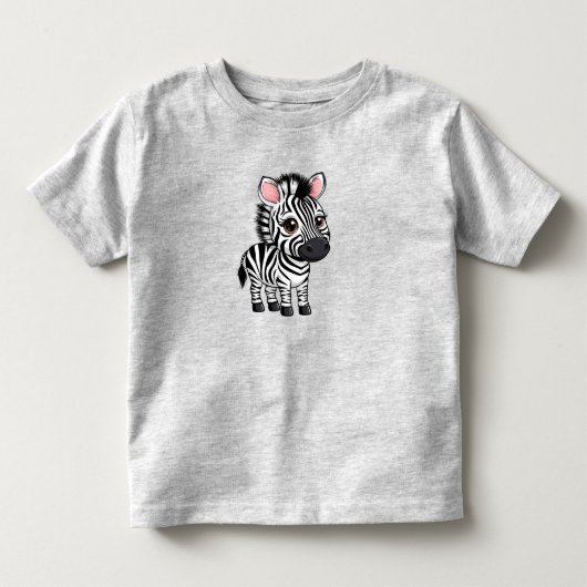 Aardige Cartoon Zebra Karakter Kinder Shirts (Voorkant)