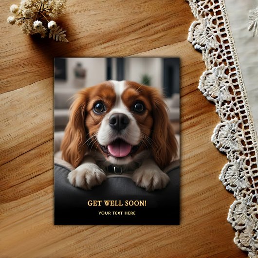Aardige Cavalier King Charles Spaniel Wordt beter Briefkaart