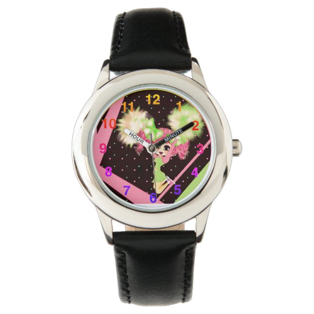Aardige cheerleader cadeaus gepersonaliseerd horloge (Voorkant)