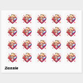 Aardige Cherub Cupid's Romantische Doelwit Vierkante Sticker (Vel)