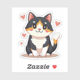 Aardige Chibi Schilderkat Planner Sticker