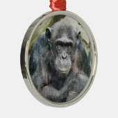 AARDIGE CHIMPANSEES METALEN ORNAMENT (Rechts)