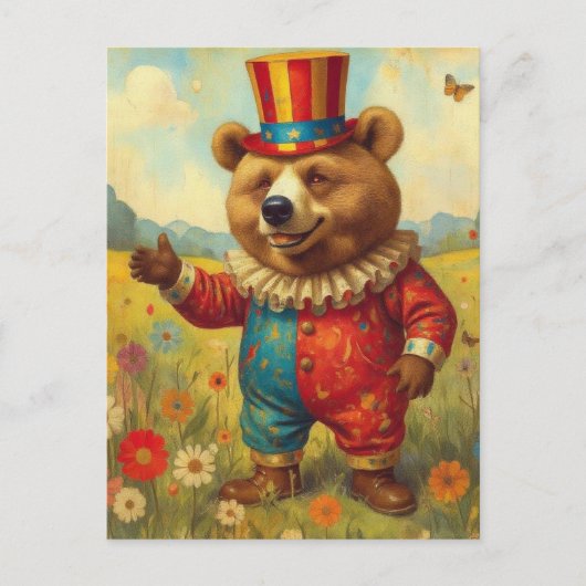 Aardige Circusbeer Briefkaart (Voorkant)