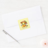 Aardige citroen bedrijf aanpasbaar vierkante sticker (Envelop)