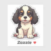 Aardige Cocker Spaniel Puppy – Chibi-stijl Sticker (Vel)