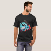 Aardige Coelacanth Vis T-shirt (Voorkant volledig)