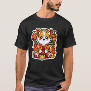 Aardige Corgi Chinese Nieuwjaarssterrenbeeld T-shirt
