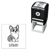 Aardige Corgi-hond Aangepaste naam Zelfinktende Stempel (In situ)