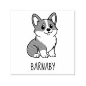 Aardige Corgi-hond Aangepaste naam Zelfinktende Stempel (Design)