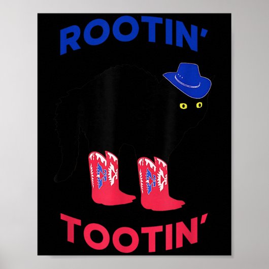 Aardige Cowboy Kat, Schietende Kattige Kat Poster (Voorkant)