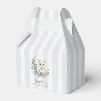 Aardige Crème Waterverf Alpaca Verjaardag Bedankdoosjes