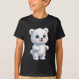 Aardige Cute Cartoon IJsbeer Welp Illustratie T-shirt