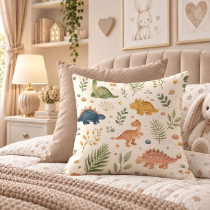 Aardige Cute Dinosaurussen Aardetinten Kinderkamer Kussen