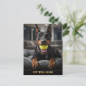 Aardige Dobermann Pinscher Beterschap Ansichtkaa Briefkaart (Staand voorkant)