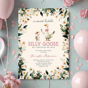 Aardige Domme Gans Bloem Baby Shower Kaart
