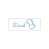 Aardige Doodle Dinosaurus Aangepaste Naam Geperson Zelfinktende Stempel (Design)