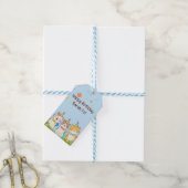 Aardige drieling verjaardagskatten | Aangepaste na Cadeaulabel (Met Touw)