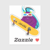 Aardige Eekhoorn Grappige Skateboard Sticker (Vel)