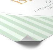 Aardige Eend en Eendje Baby Shower Poster (Hoek)
