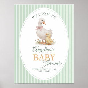 Aardige Eend en Eendje Baby Shower Poster