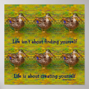Aardige Eenden Levens Inspirerend Citaat Poster