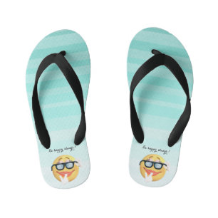 Aardige Emoji-gezicht - wees altijd gelukkig Kinder Teenslippers