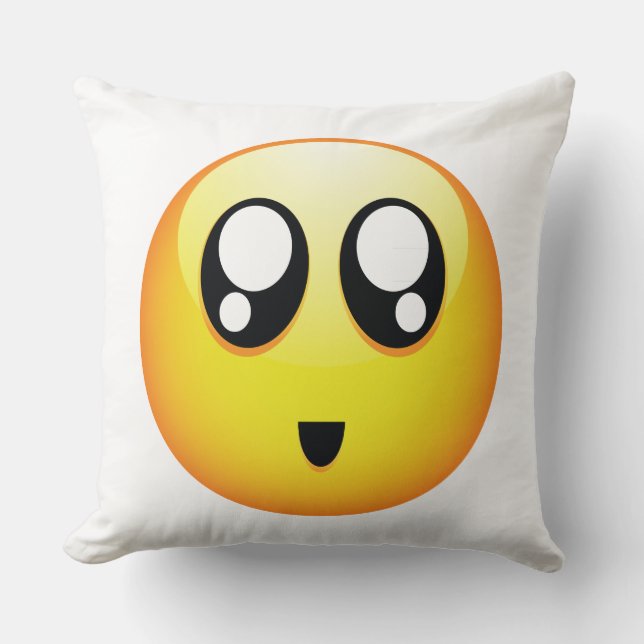 Aardige Emoticon Kussen (Voorkant)