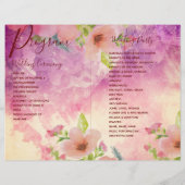 Aardige en elegante waterverf bloemenvouw flyer (Achterkant)